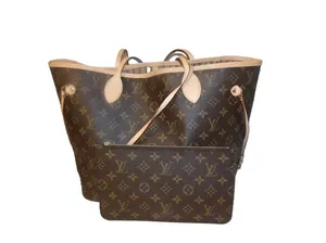 Pre-owned Louis Vuitton COATED CANVAS tote bags MM NEVERFULL TOTE BAG