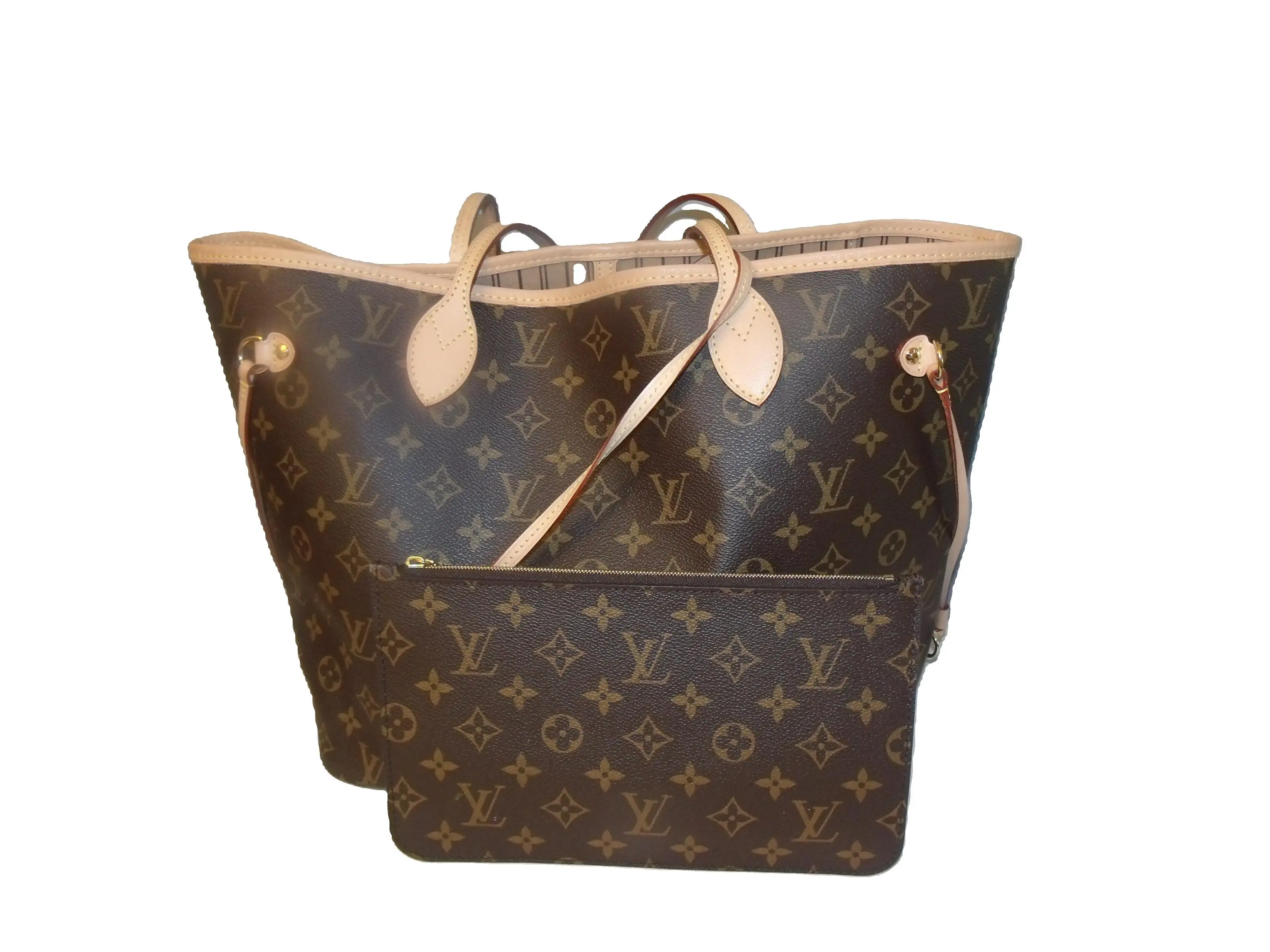 Pre-owned Louis Vuitton COATED CANVAS Tote Bags MM NEVERFULL TOTE BAG