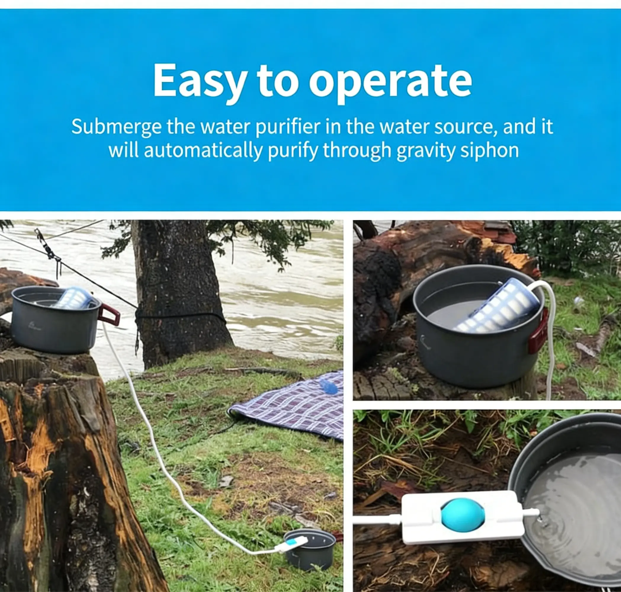 Emergency Survival Water Cleaner filters, 1 Set Portable Water Filter, Lightweight Reusable Water Filter for Camping, Hiking, Travel, Biking, Outdoor Adventures #TOP PICKS, Camping Supplies
