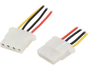 Nippon Labs POW-04412 8" Molex 5.25 Female to Female Power Supply Cable