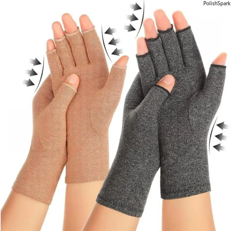 Compression Arthritis Gloves for Pain Relief, Fingerless Breathable Design for Men & Women, Healthcare Support for Carpal Tunnel & Tendonitis, Supports, Therapeutic, All Seasons, Form-Fitting, Arthritis Support