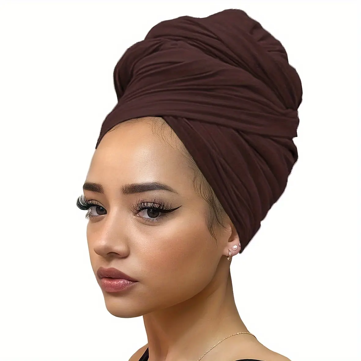 1pc of Ultra-Soft Stretchy Jersey Turban Head Wraps in Long  display picture 3