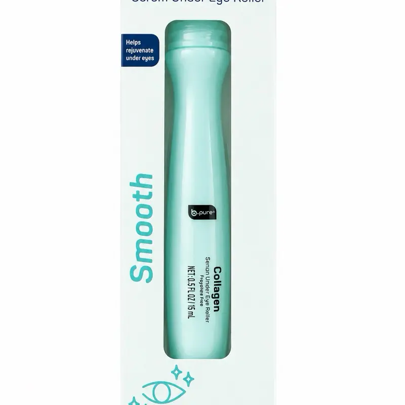 b.pure Collagen Serum Under Eye Roller – Hydrating & Smoothing Eye Treatment, Fragrance Free, 0.5 fl oz (15 mL) Daily Gentle
