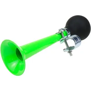 Abs bike bugle horn retro clown metal air with squeeze bulb for bicycle golf cart green