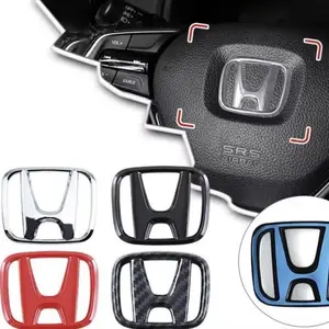 1Pcs Car Steering Wheel Decoration Sticker Badge Auto Styling For Honda Civci CRV Accord Mugen Prelude FIT City CRZ CRX Jazz D