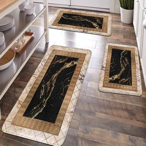 [Popular Choice]1pc, home decoration, bathroom floor mats, bathroom anti-slip mats, kitchen decoration, kitchen floor mats, marble floor mats, simple and luxurious theme mats, soft and comfortable surface, and relieve fatigue.