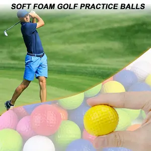 6-Pack Practice Foam Golf Balls, 42.6mm Diameter Safe Indoor/outdoor Training Balls, Limited Flight, Perfect for Backyard & Party Use, 100 Countries