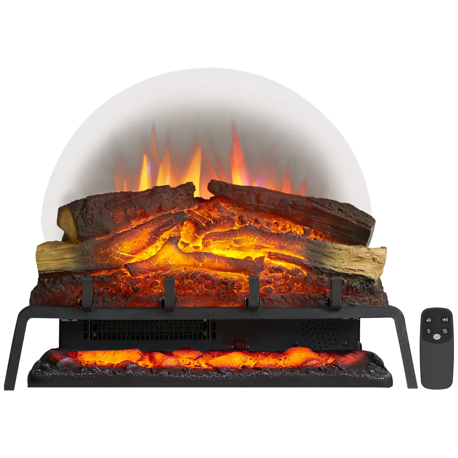 25" Free-Standing Electric Fireplace Log Set - LegendFlame® Nora (EF484A) | 750W/1500W Heater, Crackling Sound & Remote Control