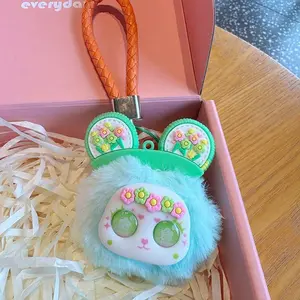 Soft Plush Keychain Ball Pendant, Adorable Bear Soft Toy Bag Accessory, Doll Grab Machine Hanging Decor, Cute Stuffed Animal Charm
