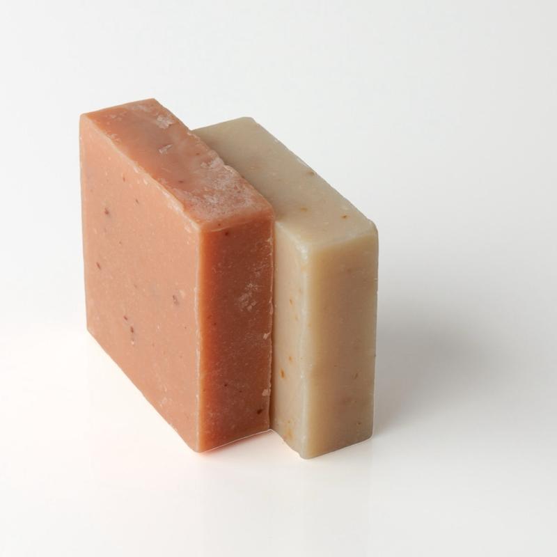 Two Natural Soaps Set | Handmade Soaps - Turmeric Soap & Goat’s Milk Oatmeal Gentle Skincare Sensitive Facial Skin Repair Cleanser Comfort Cleansing Facial Cleansing Facial Wash Exfoliant
