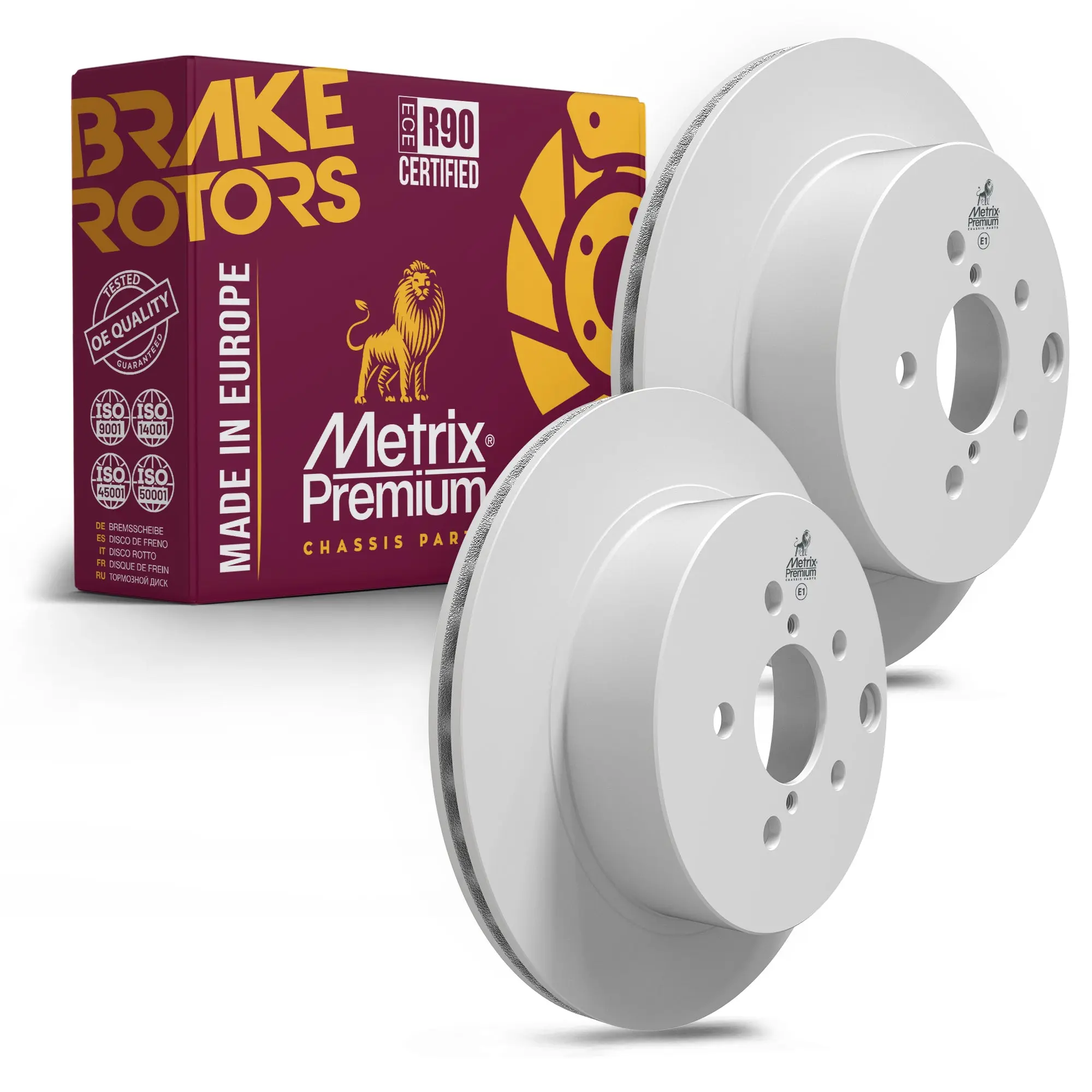 2 PC Rear Disc Brake Rotor Kit 91763MT