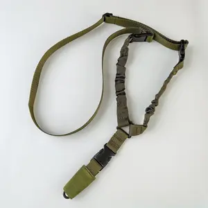 Tactical Single Point Rifle Sling with Metal Buckle Green Tan Black Durable Outdoor Hunting Gear Secure Attachment for Rifle Support tiktokshopspringglowup