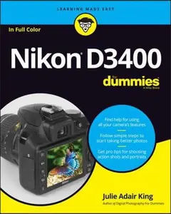 USED-Nikon D3400 for Dummies by King, Julie Adair (Paperback)