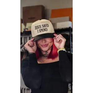Jesus Saves I Spend Trucker Hat