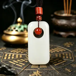 White “Peace and Safety” pendant charm, peace buckle charm for men and women, symbolizes peace, attracts wealth, and brings blessings.