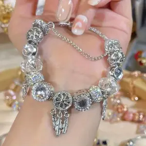 ZZHS 1pc Of Glazed Beads, Star Pendant Bracelet, Suitable For Men And Women To Wear New Year, Valentine'S Day Gift Accessories-trendy Temperament Of The Net Red Light Luxury Bracelet Accessories