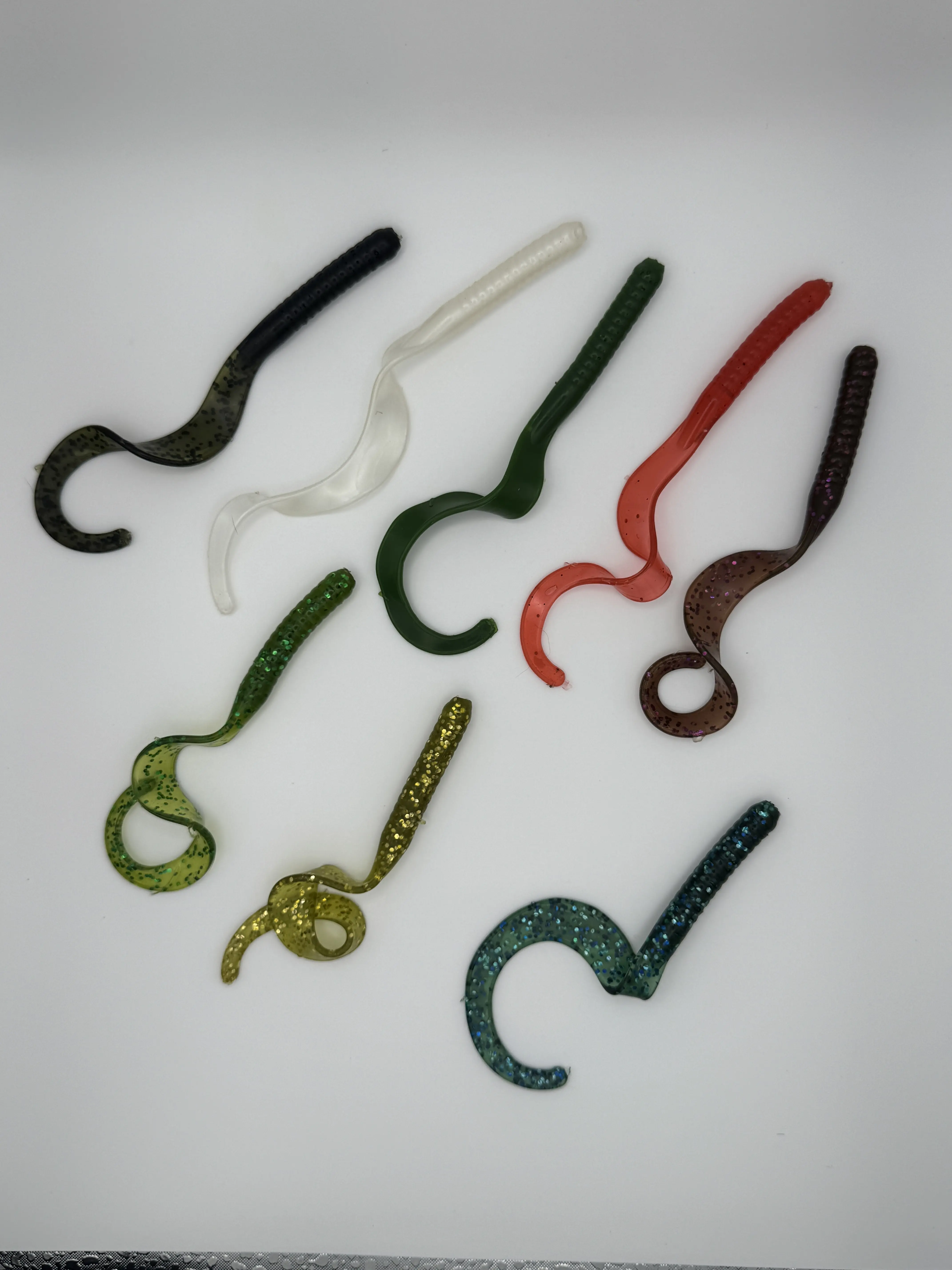 4" Ribbon Tail Rubber Worm Fishing Lure