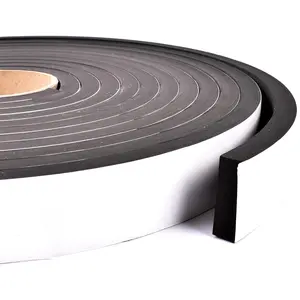 Sponge Neoprene Stripping W/Adhesive 1-1/2in Wide X 1/2in Thick X 25ft Long