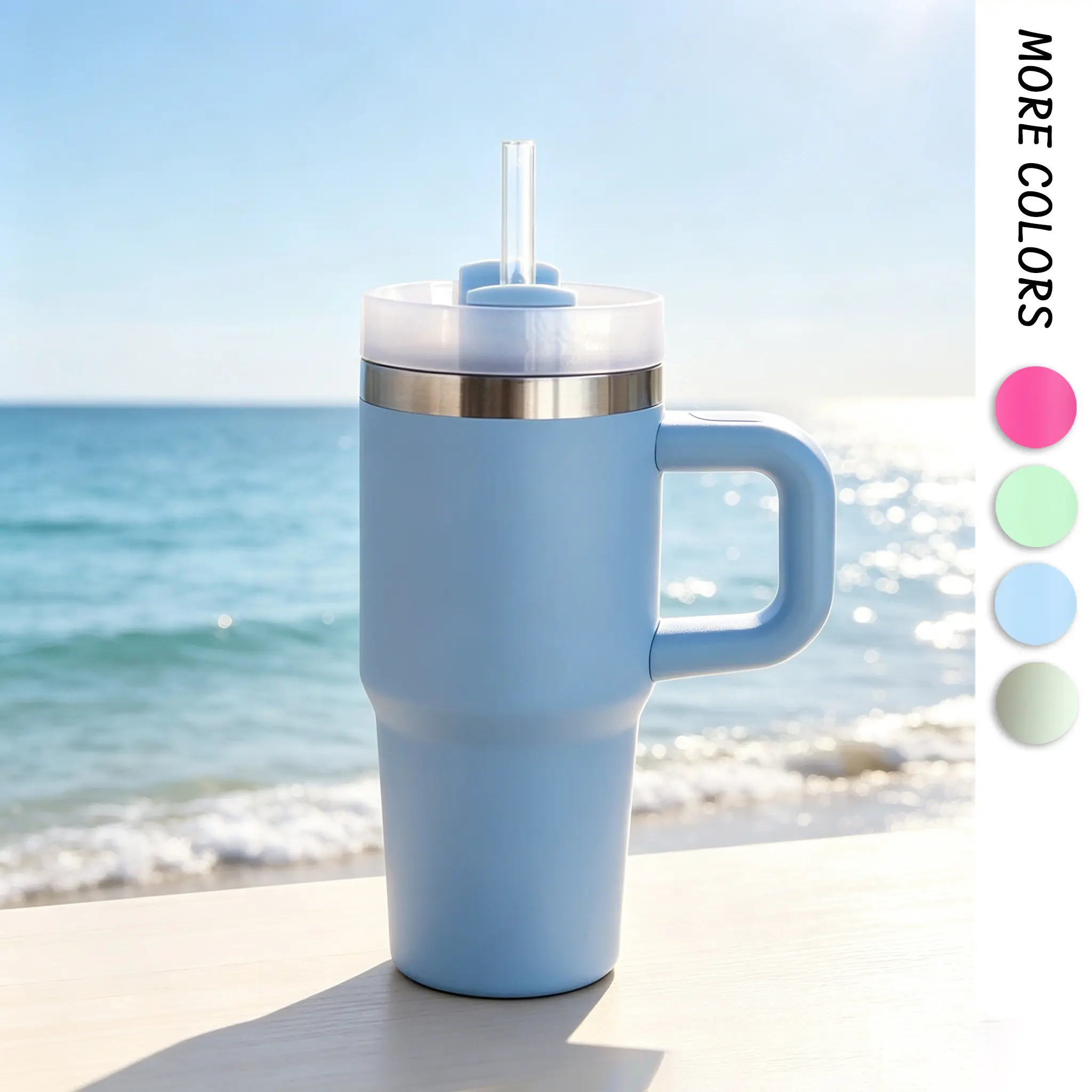 14 Oz Tumbler with Handle and Straw , Stainless Steel Vacuum Insulated Tumbler Keep Cold Heat and Ice, Gifts for Girlfriends,Mom Cups