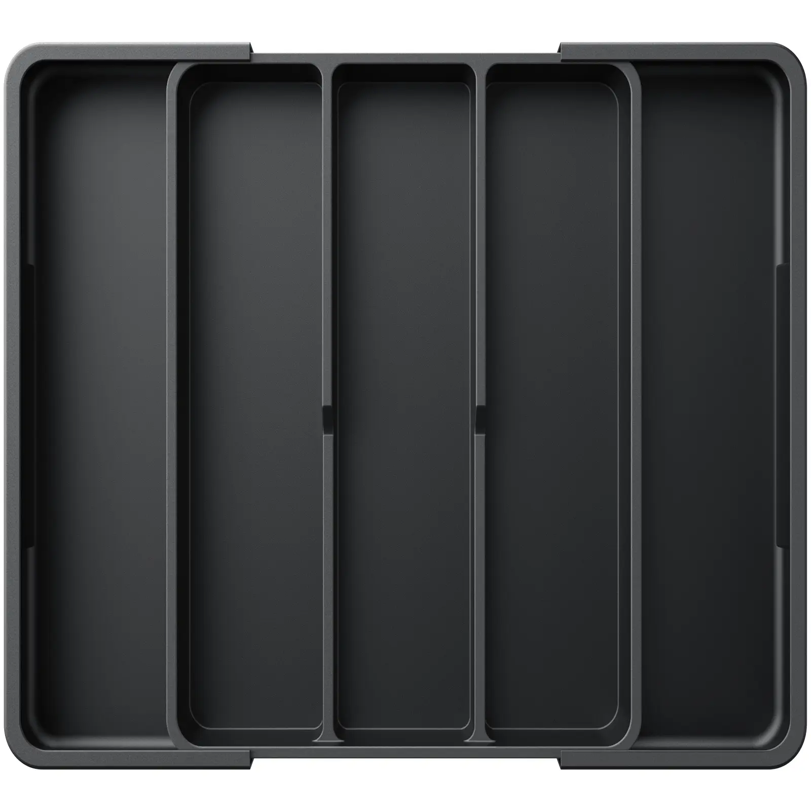 Expandable Silverware Organizer, Adjustable Kitchen Drawer Utensil Organizer, Cutlery Tray for Forks & Knives, Black
