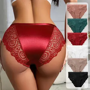 Floral Lace High Waist Panties Set Women’s Lace-Trimmed Panties with Stretchy Waistband That Won’t Dig In, Crafted from Shiny Ultra-Soft Fabric You Definitely Need to Grab, Fit, Lady