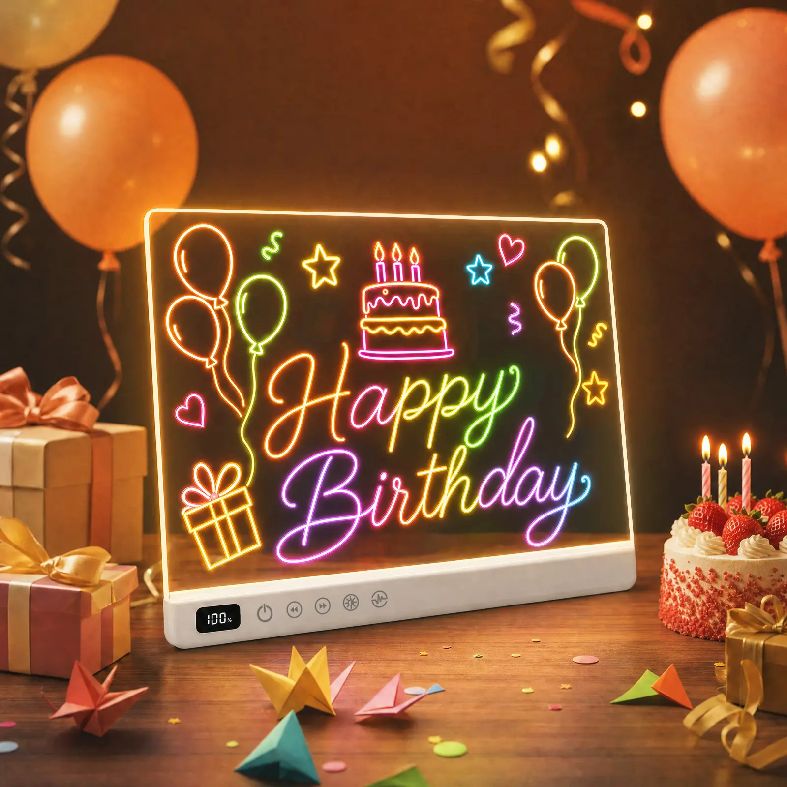 Lumiboard LED Light Up Drawing Board Glow Neon Writing Board with 13 Light Modes, Unique Gifts for Kids Toys, Birthday Halloween Decor 2026 Christmas Decor