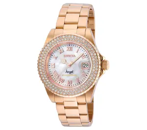 Invicta Women's Angel Rosetone Stainless Steel Crystal Watch