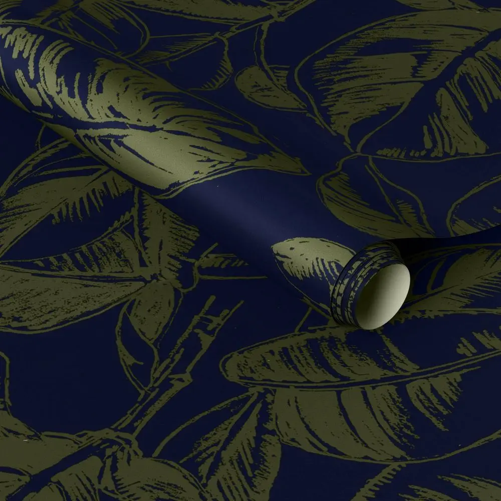 Ficus Navy Wallpaper - Threshold