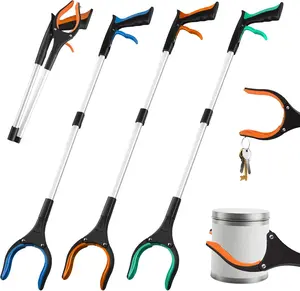1-piece retrieval tool, 32-inch extra-long steel foldable grabber, with strong magnetic gripper and 90° rotating non-slip claws, a litter picker and reaching tool for extending your reach.