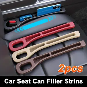 2 Pieces Universal Car Seat Gap Plug Strip: Double Slot Design for Organizing Keys, Mobile Phones, Cards, Coins, Etc.-Leak-Proof, Made of PC Material