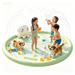 splash pad  2026  Inflatabl Children's Water Spraying Mat Summer Outdoor Patting and Watering Mat Eco-friendly PVC Baby Lawn Wading Pool