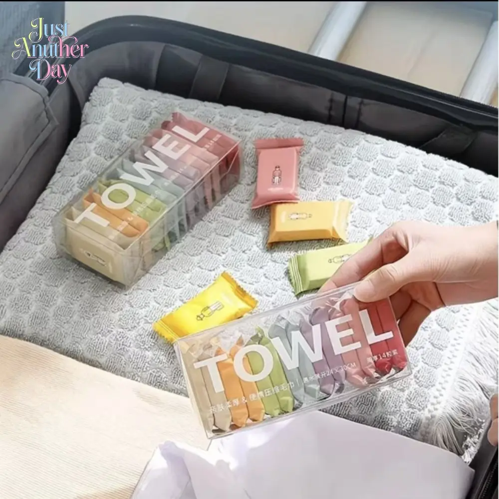 Portable Compressed Cotton Towels, Disposable Thickened Travel Towels, Individually Packed Face Cleansing Towels, Large Compressed Wipes for Outdoor Camping, Business Trips, Daily Use
