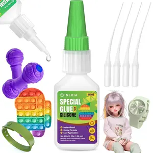 20g Clear Silicone Super Glue Quick Fix Heavy Duty Strong Instant Adhesive for Silicone Repair Bonding Model Toys TPR TPU DIY Crafts and More