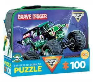 Eurographics Monster Jam Puzzle & Lunch Box - Grave Digger