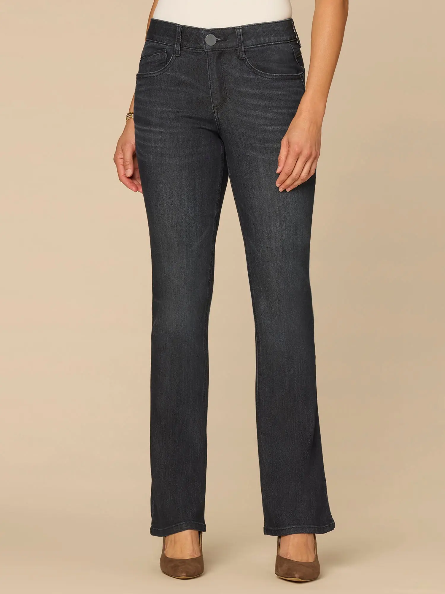 “Ab”solution® Mid-Rise Dark Indigo Artisanal Itty Bitty Boot Jeans