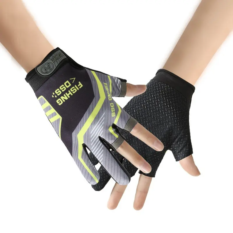 Lure Fishing Gloves Waterproof Fishing Gloves Three-Finger Anti-Slip Anti-Hook Gloves Competition Gloves Protective Gloves