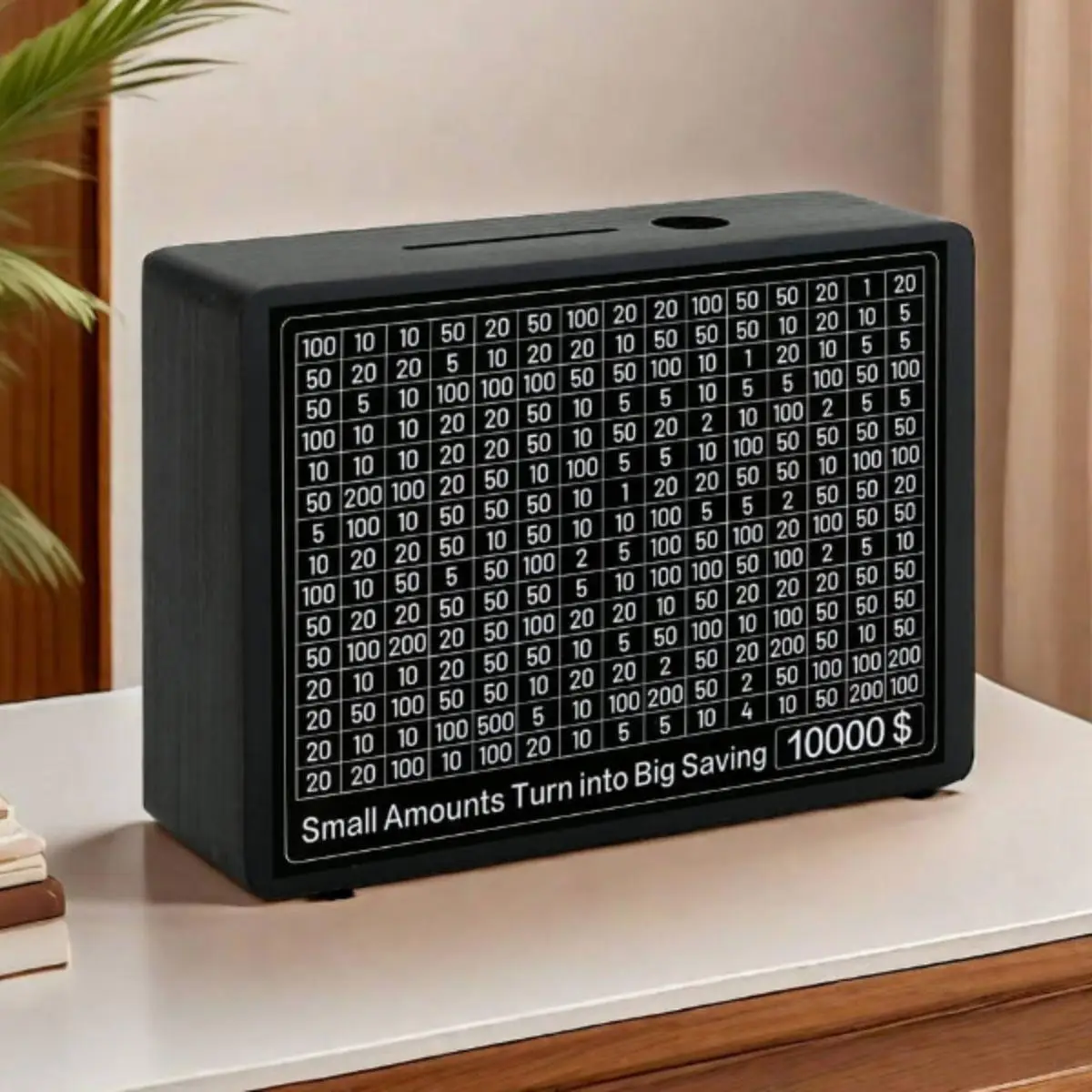 Wooden Piggy Bank, 1 Box Money Saving Box with 4 Markers & Tweezers, Teen Girl Gifts, Money Saving Box for Home Office School Dormitory, Room Decor