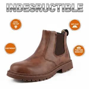 Anti-Smash Nail-Proof Shock-Absorbing Liquid-Repellent & Stain-Proof Men Women Construction Warehouse Factory Boot - Anti-Slip Durable Comfortable Gear