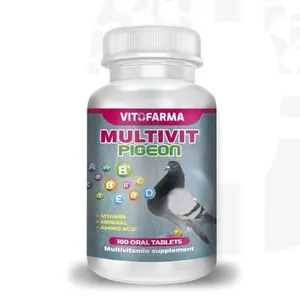 MULTIVIT Pigeon 100 Tabs Vitamins Minerals Aminoacids for Racing Pigeons Show Pigeons Rollers Supplement for Birds