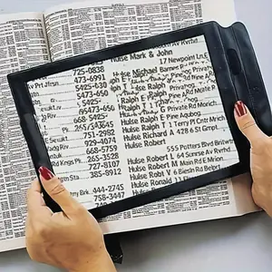 3x Magnifying Glass, Portable Full Page Magnifier, Reading Tool for Elderly, Desk Organizer for Home & Office & School