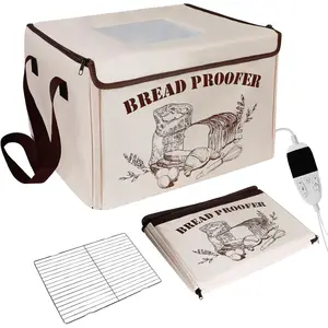 Folding Bread Proofing Box with 68-104℉ Temp & 12H Timer, Dough Proofer with Rack, Proofing Box for Sourdough, Bread Baking, Pizza, Yogurt, Kombucha,-Saving & 5-Layer