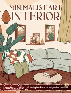 Minimalist Art Interior: Coloring Book of Stunning Illustrations about Vintage and Aesthetic Designs of Houses, Large Print Pages for Adults to Color Provide Relaxation and Stress Relief Paperback – September 12, 2023