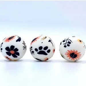 When I Needed a Hand I Found Your Paw Printed Silicone Beads - Craft & DIY Adjustable Beaded Design Adjustable Beaded Chain