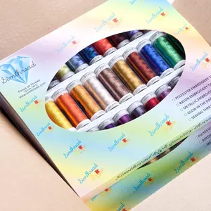 Simthread Brother 32/63-Color 330Y(300M) Each Reel Polyester Embroidery Machine Thread 40wt for Babylock Janome Singer Pfaff Husqvarna Bernina Machines