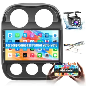 Car Radio for【Jeep Compass Patriot 2010 2011 2012 2013 2014 2015 2016】 10.1 Inch Android Touch Screen Car Stereo with GPS Navigation/WiFi/Bluetooth Car Audio