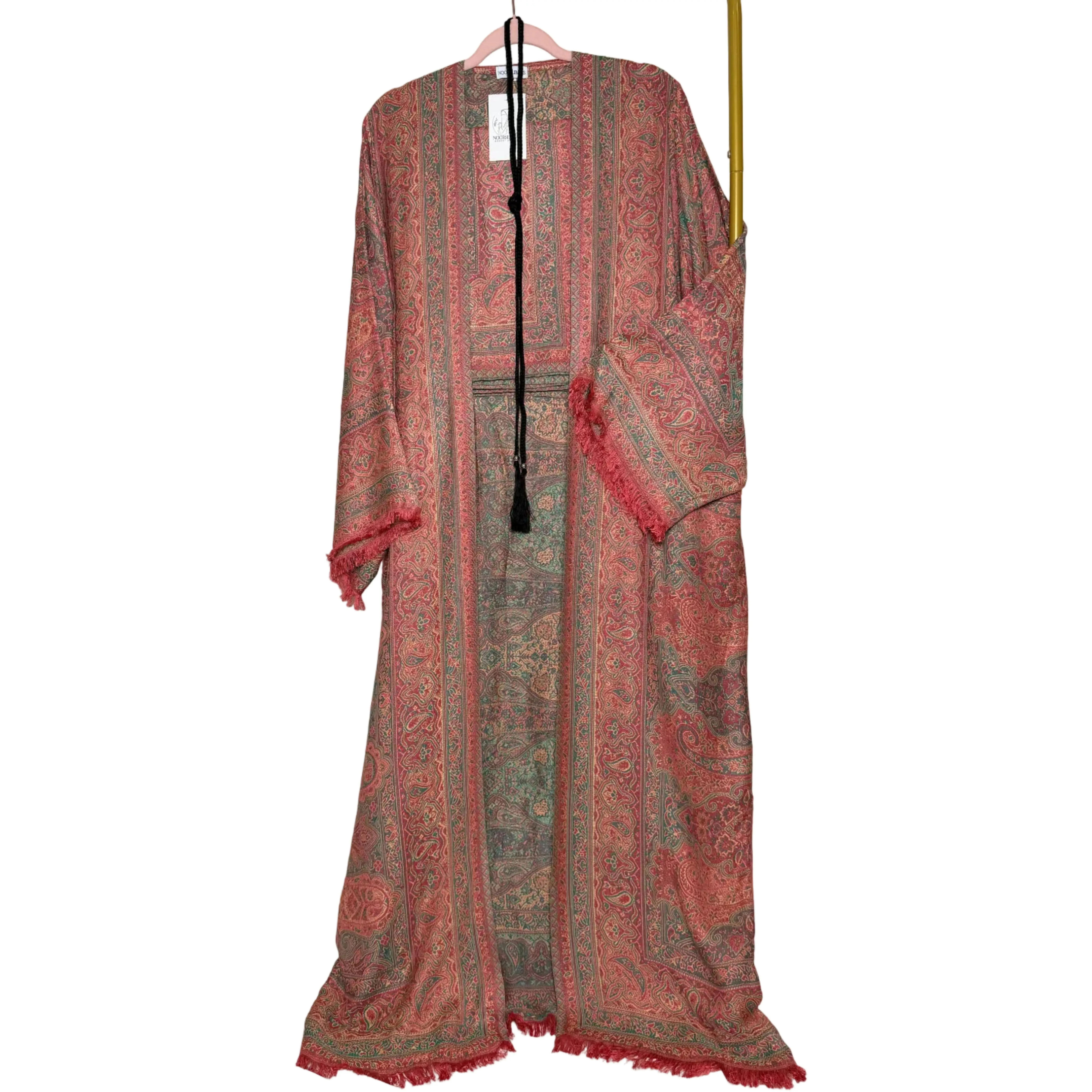 Burnt Coral Jade- Pashmina Abaya