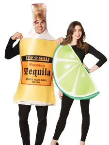 Tequila Bottle & Lime Slice Couple Costume