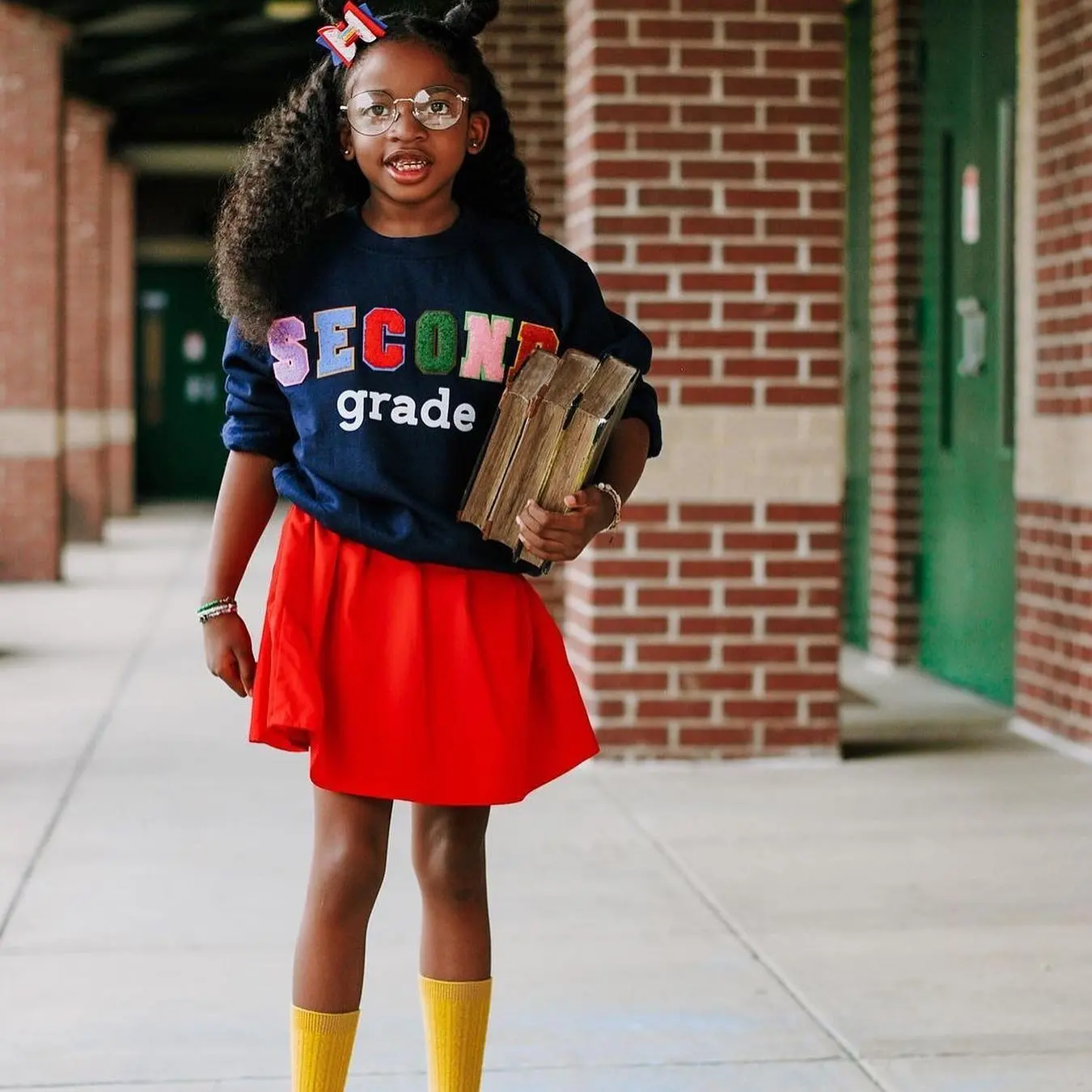 Custom Grade Mini Chenille Patch Sweatshirt (you choose the grade)