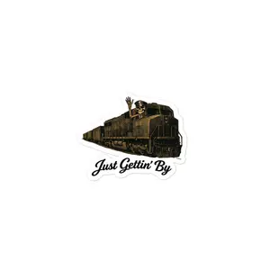 "Just Gettin' By" Logo Bubble-free Sticker