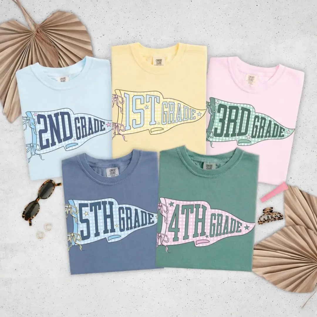 Teacher Team T-shirts, Comfort Colors Back to School Shirt, Grade Level Team Tees, Gift for Teacher, First Second Third Fourth Fifth Grade, Top Womenswear